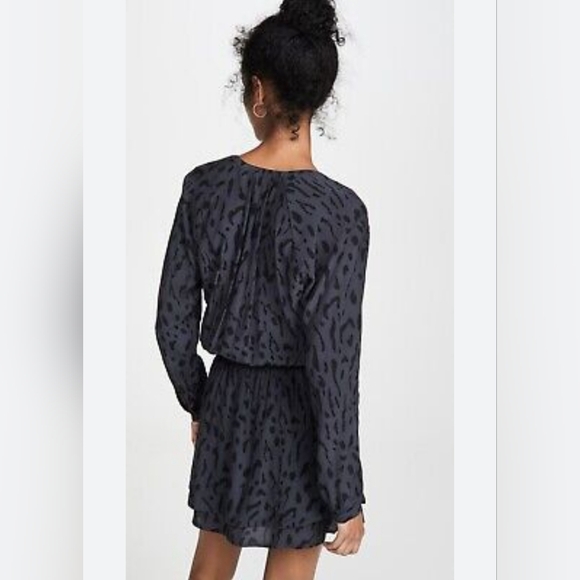 Rails Jasmine Cheetah Print Long Sleeve Mini Dress Black Size S - Picture 7 of 17